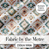Soft Pastel Aztec Geometric Watercolor Seamless Pattern Digital Print Fabric by the Metre UK Sewing Quilting Textile