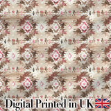 Neutral Beige and Blush Abstract Tribal Seamless Pattern Digital Print Fabric by the Metre UK Sewing Quilting Textile