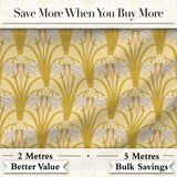 Vintage Art Nouveau Dragonfly Floral Elegant Seamless Pattern Digital Print Fabric by the Metre UK Sewing Quilting Textile