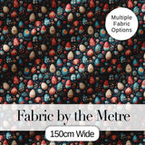 Elegant Floral Easter Eggs with Botanical Details Seamless Pattern Digital Print Fabric by the Metre UK Sewing Quilting Textile