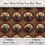 Majestic Bear Portrait in Ornate Frame Seamless Pattern Digital Print Fabric by the Metre UK Sewing Quilting Textile