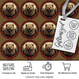 Majestic Bear Portrait in Ornate Frame Seamless Pattern Digital Print Fabric by the Metre UK Sewing Quilting Textile