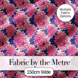 Pink Dahlia Floral Bloom with Soft Purple Leaves Seamless Pattern Digital Print Fabric by the Metre UK Sewing Quilting Textile