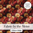 Warm Autumn Dahlia Floral Mix Seamless Pattern Digital Print Fabric by the Metre UK Sewing Quilting Textile
