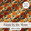 Orange Marigold Floral Garden Seamless Pattern Digital Print Fabric by the Metre UK Sewing Quilting Textile