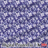 Purple Blossom Floral Garden Seamless Pattern Digital Print Fabric by the Metre UK Sewing Quilting Textile