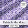 Purple Ornamental Tile Floral Seamless Pattern Digital Print Fabric by the Metre UK Sewing Quilting Textile