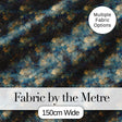 Blue Abstract Spider Web Texture Seamless Pattern Digital Print Fabric by the Metre UK Sewing Quilting Textile