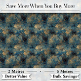 Blue Abstract Spider Web Texture Seamless Pattern Digital Print Fabric by the Metre UK Sewing Quilting Textile