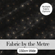 Elegant Gold Spider Web on Black Halloween Seamless Pattern Digital Print Fabric by the Metre UK Sewing Quilting Textile