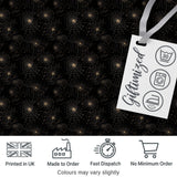 Elegant Gold Spider Web on Black Halloween Seamless Pattern Digital Print Fabric by the Metre UK Sewing Quilting Textile