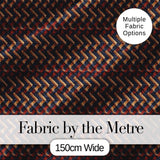 Woven Zigzag Chevron Textile Texture Seamless Pattern Digital Print Fabric by the Metre UK Sewing Quilting Textile