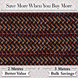 Woven Zigzag Chevron Textile Texture Seamless Pattern Digital Print Fabric by the Metre UK Sewing Quilting Textile