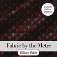 Luxury Red Black Baroque Ornamental Seamless Pattern Digital Print Fabric by the Metre UK Sewing Quilting Textile