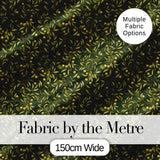 Elegant Olive Branch Leaves Botanical Seamless Pattern Digital Print Fabric by the Metre UK Sewing Quilting Textile