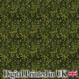 Elegant Olive Branch Leaves Botanical Seamless Pattern Digital Print Fabric by the Metre UK Sewing Quilting Textile
