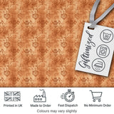 Vintage Brown Floral Damask Texture Seamless Pattern Digital Print Fabric by the Metre UK Sewing Quilting Textile