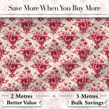 Soft Pink Vintage Floral Bouquet Seamless Pattern Digital Print Fabric by the Metre UK Sewing Quilting Textile