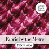 Artistic Pink Floral Brush Stroke Seamless Pattern Digital Print Fabric by the Metre UK Sewing Quilting Textile