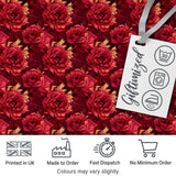 Rich Red Peony Flower Garden Seamless Pattern Digital Print Fabric by the Metre UK Sewing Quilting Textile