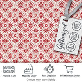 Delicate Red Floral Decorative Motif Seamless Pattern Digital Print Fabric by the Metre UK Sewing Quilting Textile