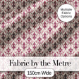 Classic Burgundy Vintage Damask Floral Seamless Pattern Digital Print Fabric by the Metre UK Sewing Quilting Textile