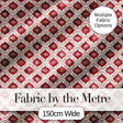 Geometric Red Tile Moroccan Style Seamless Pattern Digital Print Fabric by the Metre UK Sewing Quilting Textile