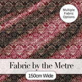 Tribal Red Geometric Aztec Style Seamless Pattern Digital Print Fabric by the Metre UK Sewing Quilting Textile