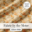 Vintage Peach and Cream Peony Floral Seamless Pattern Digital Print Fabric by the Metre UK Sewing Quilting Textile