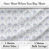 Elegant Soft Grey Damask Floral Ornamental Seamless Pattern Digital Print Fabric by the Metre UK Sewing Quilting Textile