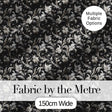 Luxury Black and Silver Floral Baroque Seamless Pattern Digital Print Fabric by the Metre UK Sewing Quilting Textile
