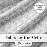 Subtle Grey Leafy Damask Classic Seamless Pattern Digital Print Fabric by the Metre UK Sewing Quilting Textile