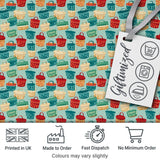 Colorful Woven Picnic Baskets  Style Seamless Pattern Digital Print Fabric by the Metre UK Sewing Quilting Textile