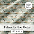 Vintage Coastal Scene Seagulls on Shore Landscape Seamless Pattern Digital Print Fabric by the Metre UK Sewing Quilting Textile