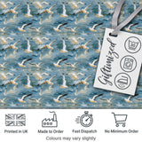 Soft Watercolor Seagulls in Flight Over Sea Seamless Pattern Digital Print Fabric by the Metre UK Sewing Quilting Textile