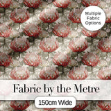 Elegant Pink Protea Floral Botanical Seamless Pattern Digital Print Fabric by the Metre UK Sewing Quilting Textile
