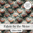 Elegant White and Orange Protea Botanical Seamless Pattern Digital Print Fabric by the Metre UK Sewing Quilting Textile