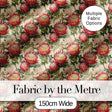 Red and Cream Protea Floral Botanical Seamless Pattern Digital Print Fabric by the Metre UK Sewing Quilting Textile