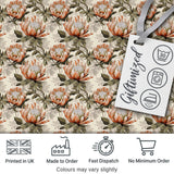 Neutral Tone Protea Botanical Floral Seamless Pattern Digital Print Fabric by the Metre UK Sewing Quilting Textile