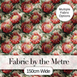Soft Red Protea Floral Botanical Seamless Pattern Digital Print Fabric by the Metre UK Sewing Quilting Textile