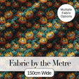 Vibrant Orange and Teal Protea Floral Seamless Pattern Digital Print Fabric by the Metre UK Sewing Quilting Textile
