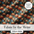 Artistic Protea Floral with Blue Leaves Seamless Pattern Digital Print Fabric by the Metre UK Sewing Quilting Textile