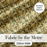 Classic Vine Leaves and Berries Botanical Seamless Pattern Digital Print Fabric by the Metre UK Sewing Quilting Textile