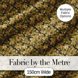 Vintage Vineyard Grapes and Leaves on Dark Background Seamless Pattern Digital Print Fabric by the Metre UK Sewing Quilting Textile