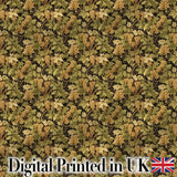 Vintage Vineyard Grapes and Leaves on Dark Background Seamless Pattern Digital Print Fabric by the Metre UK Sewing Quilting Textile