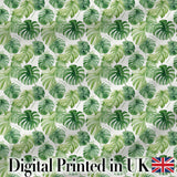 Light Green Botanical Monstera Leaf Arrangement Seamless Pattern Digital Print Fabric by the Metre UK Sewing Quilting Textile