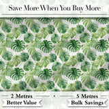Light Green Botanical Monstera Leaf Arrangement Seamless Pattern Digital Print Fabric by the Metre UK Sewing Quilting Textile