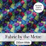 Vibrant Tropical Monstera Leaves in Bold Multicolor Seamless Pattern Digital Print Fabric by the Metre UK Sewing Quilting Textile