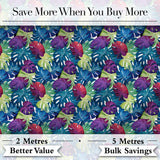 Vibrant Tropical Monstera Leaves in Bold Multicolor Seamless Pattern Digital Print Fabric by the Metre UK Sewing Quilting Textile