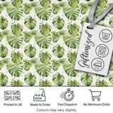 Elegant Monstera Leaves with Soft Neutral Background Seamless Pattern Digital Print Fabric by the Metre UK Sewing Quilting Textile